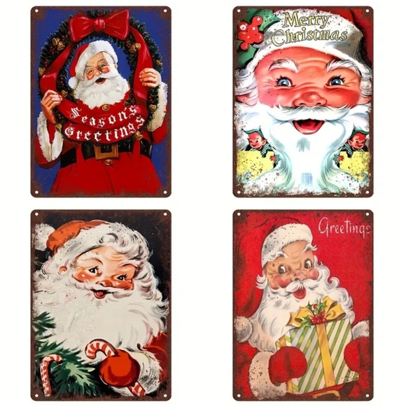 Choose ONE Christmas Vintage Reproduction Metal Tin Sign 8X12". MESSAGE ME WITH… - Picture 1 of 11